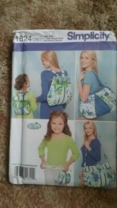 Simplicity 1824 One Size Diaper Bag-Shoulder Bag-Backpacks-Mini Purse NEW/UNCUT - Picture 1 of 1