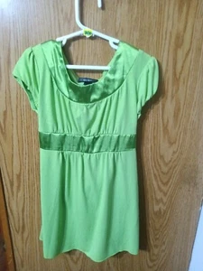 BCX Girl's M(8/10) Sparkly Lime Green Dress #123D - Picture 1 of 3