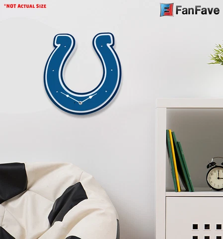New NFL Indianapolis Colts Home Decor EVA Foam 3D Wall Clock 14.1? x 14.9? Cover