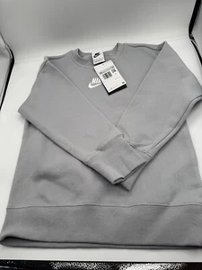 New Girls Nike Crew Sweatshirt SZ XS Gray - Picture 1 of 3