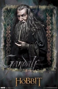 PÓSTER DE LA PELÍCULA El Hobbit ~ retrato de gandalf 22x34 viaje inesperado Ian McKellen - Imagen 1 de 1