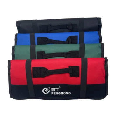 Large Roll up Wrench Tool Bag Pouch Electricians Mechanics Quick storage Tote - Image 1 of 4