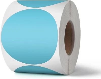 PROLINE 3" Round Direct Thermal Labels Circle Sticker 750 Labels/Roll Self-Adhesive