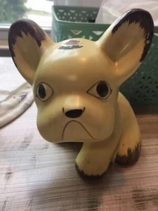 Vintage Sylvac Pottery Yellow Ceramic French Bulldog Dog Vintage England Rare - Picture 1 of 3
