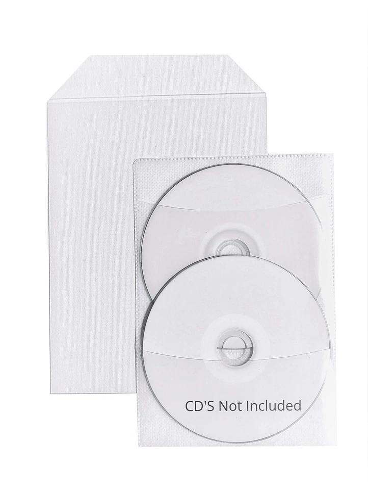 Americopy 50 Clear CPP Plastic DVD Sleeves With Flap for 14mm D...