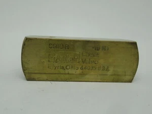 Parker C600B Check Valve Ser C 8GPM 3/8NPT 2000 psi 5 bar Brass SHELF WEAR NOP - Picture 1 of 5