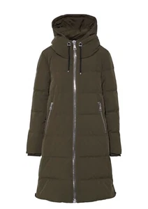 DKNY Longline Hooded Down army green Size Large Puffer Coat DL93B124 MSRP $380 - Picture 1 of 12