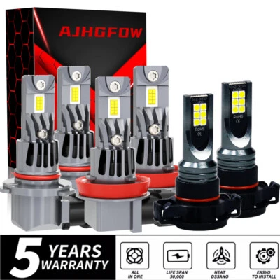 For Chevrolet Colorado 2015-2020 2021 2022 LED Headlight + Fog Light 6000K Bulbs - Image 1 of 4