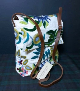 $165 RALPH LAUREN DENIM & SUPPLY CREWELWORK  EMBROIDERED CROSSBODY WOMENS BAG - Picture 1 of 10