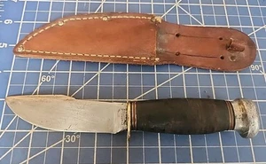 Antique Marbles Woodcraft Hunting Knife With Sheath! - Picture 1 of 4