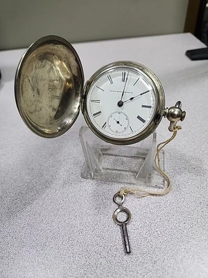 1887 Elgin Model 1, Grade 97, Size 18s, 7j, key wind Pocket Watch. Runs great. - Image 1 of 4
