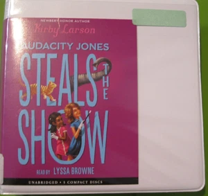 AUDACITY JONES STEALS THE SHOW AUDIO BOOK CD 5 DISCS 5 HRS 18 MIN EX-LIBRARY - Picture 1 of 4