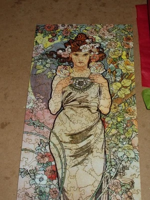 Puzzle Liberty in legno "Rosa" di Alphonse Mucha - 245 pezzi - Completo! - Immagine 1 di 3