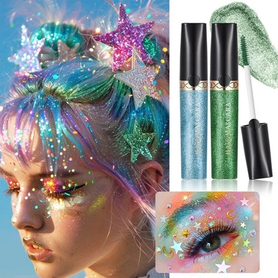 Women 1Pc Eye Shadow Lipstick Mascara Face Glitter Fashion Hair Body Glitter - Image 1 of 4