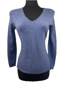Suéter Charter Club 100 % cachemir para mujer M azul suave suéter de lujo cuello en V L/S - Imagen 1 de 5