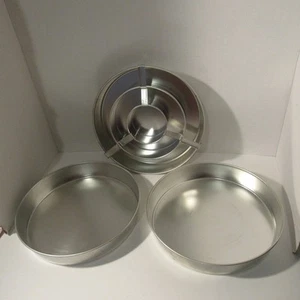 Vintage Schachbrett 3 Schicht Kuchenform Set mit Schachbrett Ring Werkzeug, 9" - Bild 1 von 11