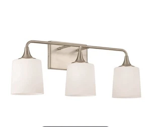 HomePlace Lighting Brushed Nickel 3-Light Presley Vanity Light - Picture 1 of 9