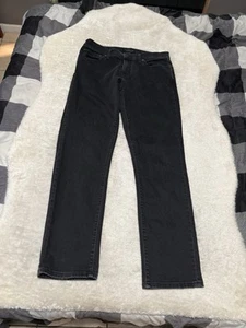 Lucky Brand 221 Straight Mens Black Denim Jeans Size 33x32 Pants Stretch - Picture 1 of 7