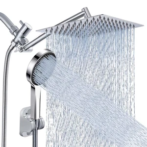Cabezal de Ducha, Cabezal de Ducha de Lluvia con Combo de Spray Portátil, 10 Pulgadas Ajustable H... - Imagen 1 de 8