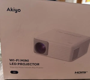 Akiyo O1 Mini Projector with WiFi and Bluetooth 1080P Supported iPhone Projector - Bild 1 von 6