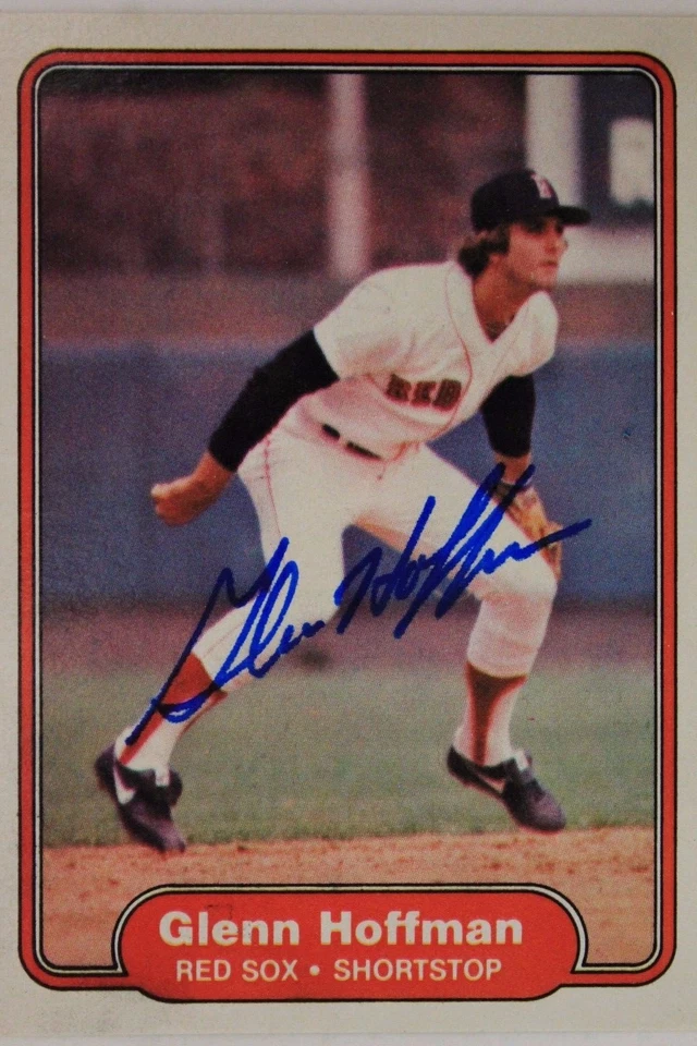 Glenn Hoffman Boston Red Sox Autographed 1982 Fleer #296 Signed Card 17C - Image 1 of 3