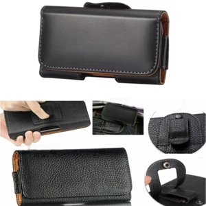 Universal Belt Pouch Clip Hip Loop Case for Mobile Phone Cover PU Leather Wallet - Picture 1 of 18
