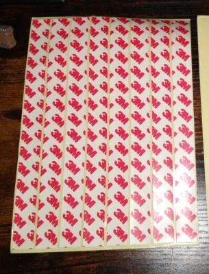 3M STRONG DOUBLE SIDED TAPE SHEET (8) 3/4" x 9"  see pics/read - Image 1 of 2