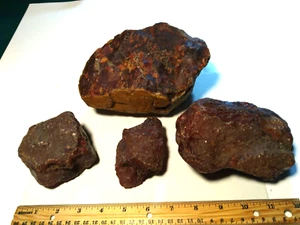 Premium Oregon Dark Red Carnelian Rough- Over 7-1/2 lbs. total weight - Picture 1 of 9