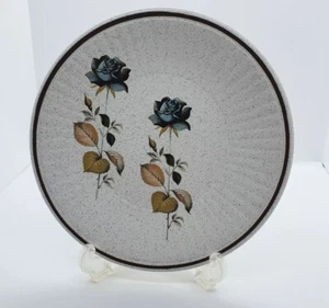 Vintage Camelot English Ironstone Pottery Ltd. Plate Blue Rose Pattern Speckled - Picture 1 of 4