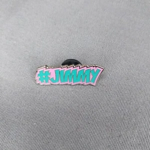 Hashtag # JIMMY Enamel Jacket Lapel Pin James Spellout - Picture 1 of 2