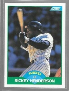 1989 Score Rickey Henderson #70 Yankees