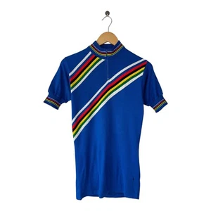 80s Vintage MOA SPORT Wool Acrylic Cycling Jersey size 3 - Picture 1 of 16