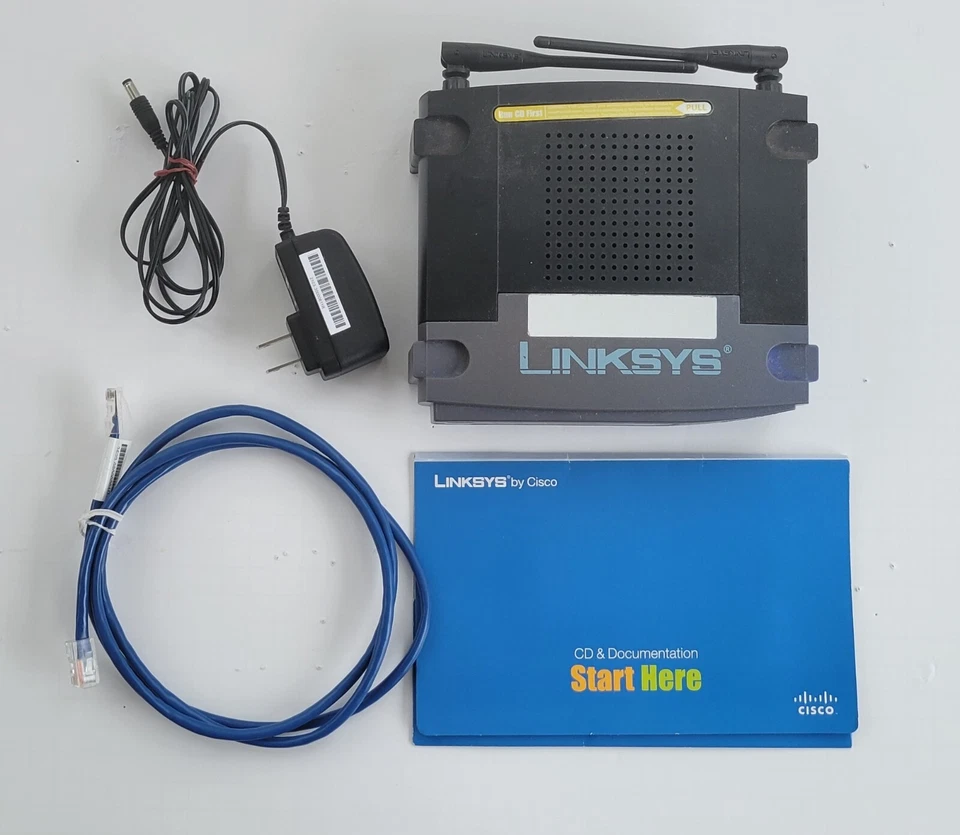 Linksys WRT54GS v2.1 54Mbps 4-Port 10-100 Wireless G Router - Image 1 of 4