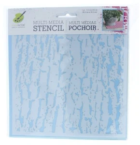 Color Factory Multi Media Stencil Distressed Tree Emboss Stencil Scrapbook Wall  - Picture 1 of 1