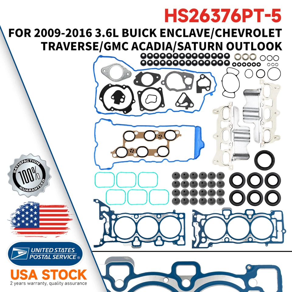 Nuevo juego de juntas de cabeza completa MLS HS26376PT-5 apto para Chevrolet Traverse 2009-2016 EE. UU. Foto 1 de 4