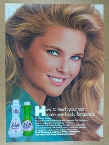 1985 Prell Shampoo Christie Brinkley photo vintage print Ad - Picture 1 of 1