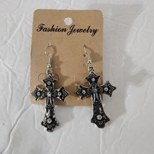 Moda Gioielli Argento Orecchini Trafitti Croce Nuovi con Etichette Boho Western Gioielli - Foto 1 di 4
