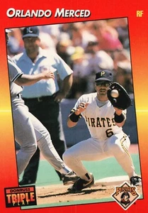 1992 Donruss Baseball Triple Play #16 Orlando Merced Baseballkarte - Bild 1 von 2