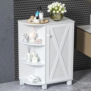 GOLOZA Bathroom Storage Cabinet Bathroom Floor Cabinet with Door Adjustable S... - Picture 1 of 7