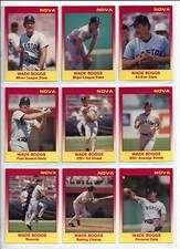 Wade Boggs Boston Red Sox 1988-89 Star Company Nova Set (9) 1989 GLOSS RARE