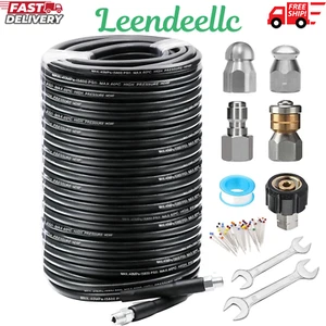 Kit de chorro de alcantarillado de 150 pies para lavadora a presión, solución de limpieza de desagües 5800 PSI - Imagen 1 de 2
