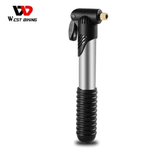 WEST BIKING Schrader Presta Valve MTB Road Bike Bicycle Hand Pump Tyre Inflator - Picture 1 of 10