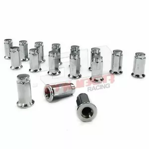 16 Flat Lug Nuts - 10x1.25 Chrome Finish ATV Can-Am Yamaha Honda Suzuki Kawasaki - Bild 1 von 8