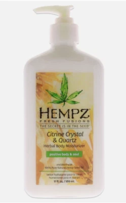 Hempz CITRINE CRYSTAL & QUARTZ Herbal Body Moisturizer After Tan Lotion 17oz - Image 1 of 3