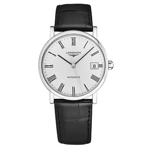 Longines Women's 'Elegant' White Dial Black Strap Automatic Watch L4.809.4.11.2 - Picture 1 of 4
