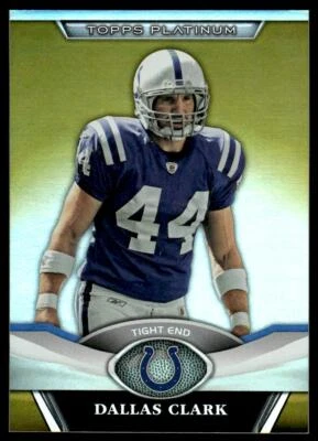 2011 Topps Platinum 33 Dallas Clark Indianapolis Colts Football Card - Image 1 of 2