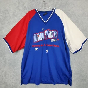 Camiseta Top De Colección Harlem Globetrotters Talla XL Azul Color Block Bordada Nueva York - Imagen 1 de 12
