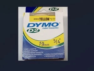 DYMO D2 NASTRO 19 MM NASTRO GIALLO ETICHETTA PER DYMO 6000, 9000, PC10 - Foto 1 di 1
