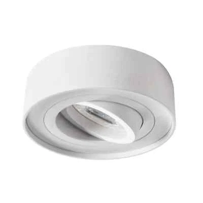 porta faretto incasso debordante mini gord GU10 bianco orientabile tondo - Immagine 1 di 4