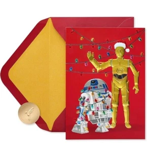 Papyrus Star Wars Boxed Christmas Cards with Envelopes, Droids to the World, R2D - Picture 1 of 6